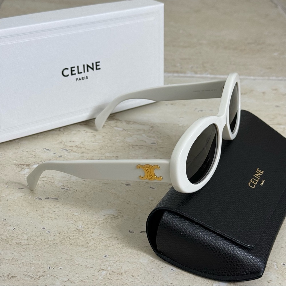 New! Celine Sunglasses, CL40194U 25A, oval, Triomphe, Authentic - Picture 4 of 13
